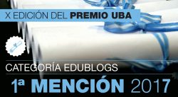 Premio primera mención a los edublogs de nivel universitario individuales 2017