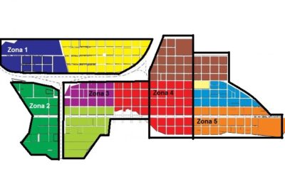 Figura N° 1: Mapa de Choele Choel y zonas estudiadas.